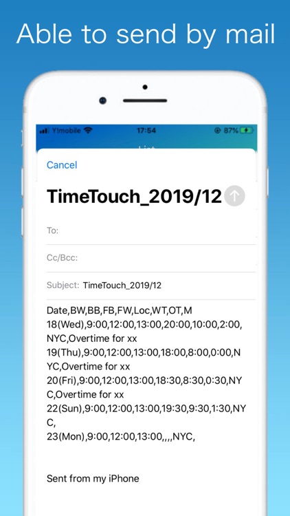 TimeTouch - Record work hours
