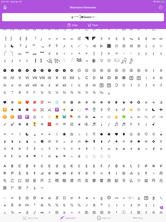 Fancy Text Symbols iPad screenshot 5 - Utilities app