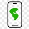 A map where the background is transparent and the letters and numbers written on the bottom of the iPhone (this app) are easy to see
