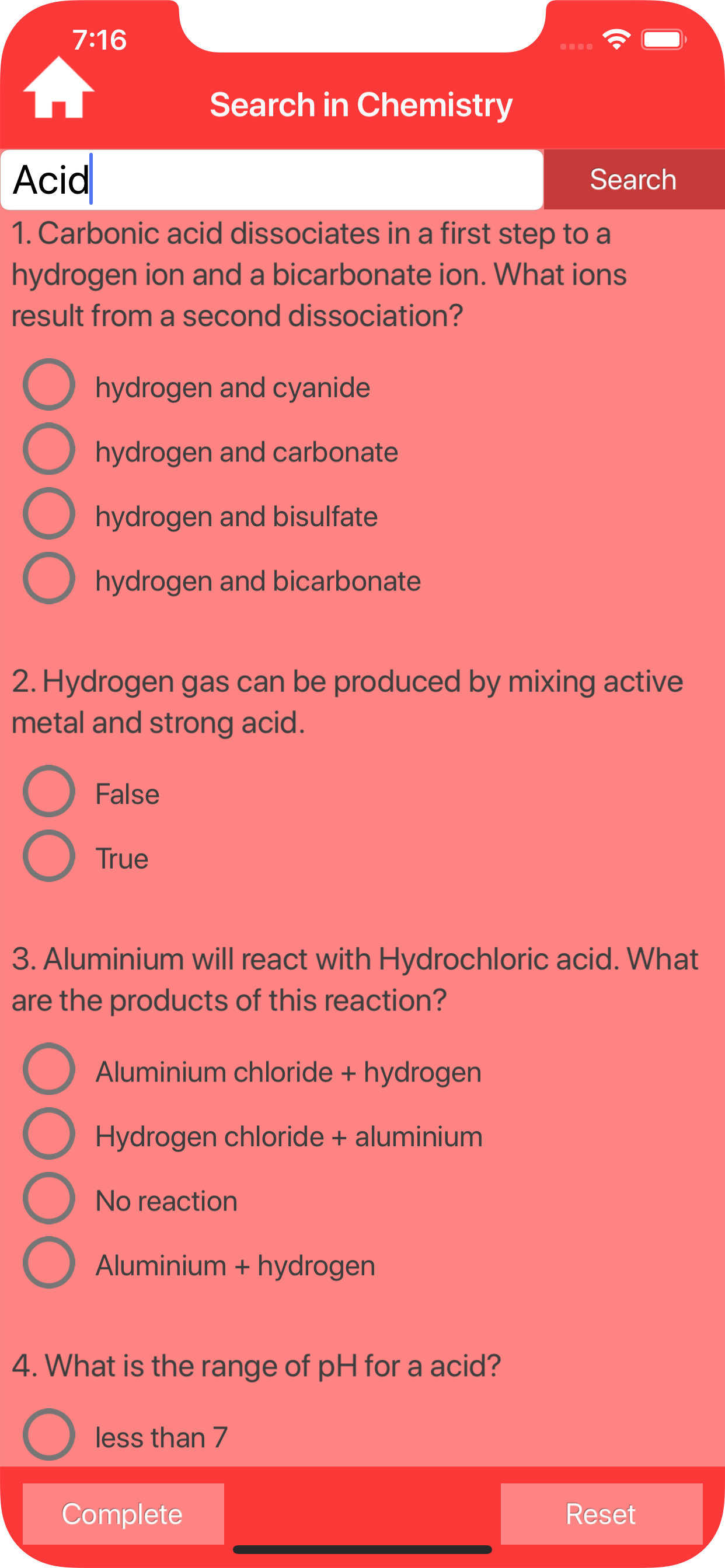 College Chemistry Quiz screenshot 5