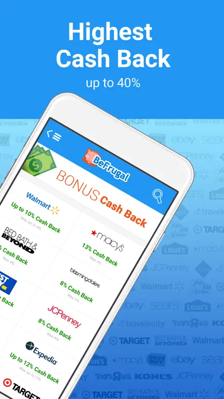 BeFrugal Cash Back & Coupons