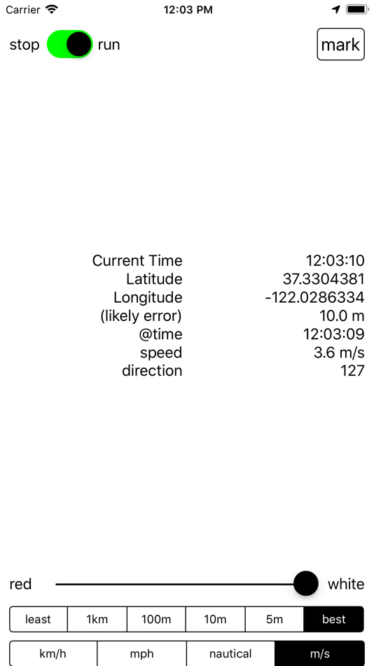 #1. time+position (iOS) By: edoardo biagioni