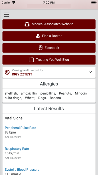 Medical Associates Screenshot