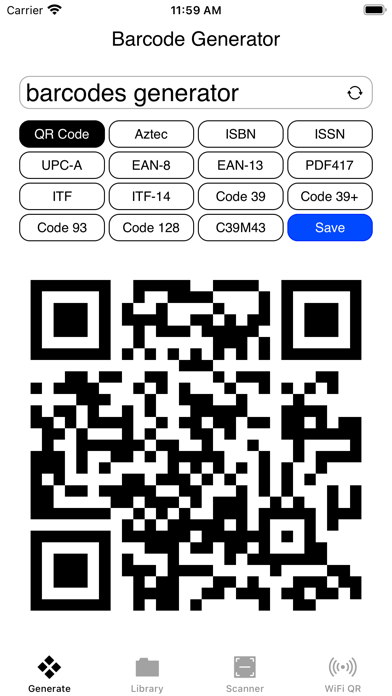 Barcodes Generator Unlimited Screenshot