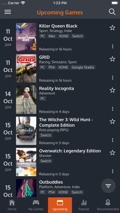 Games Tracker iPhone screenshot 4 - Entertainment app