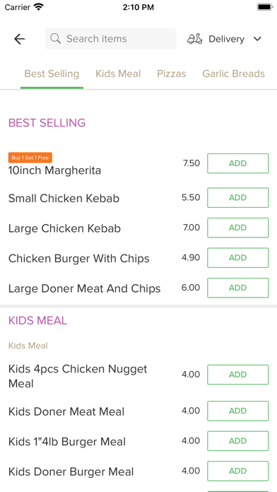 Garden City Kebab Pizza House, Screenshot