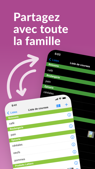Screenshot #2 pour Liste de courses OurGroceries