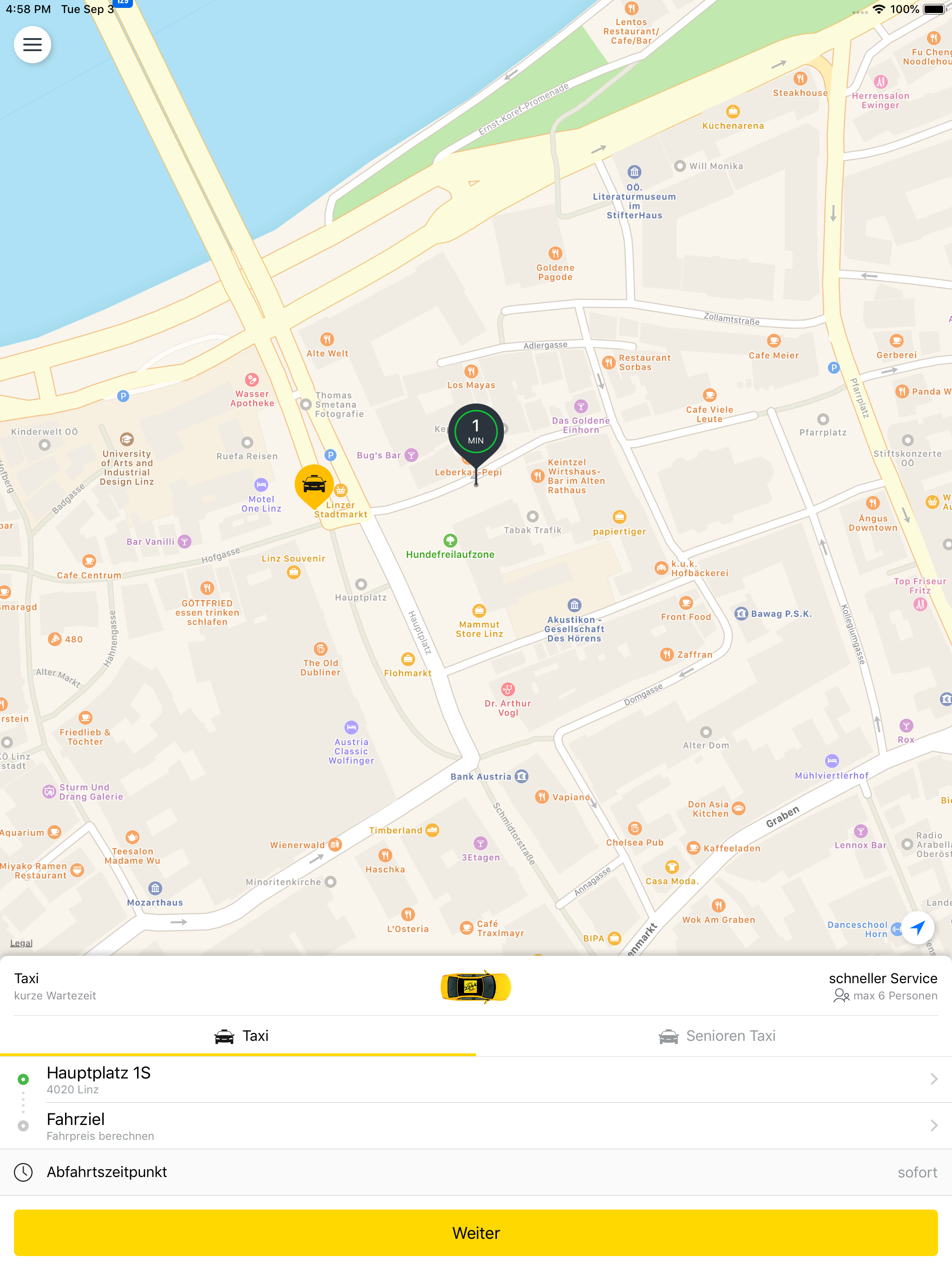 Linzer Taxi 2244 - Taxi App screenshot 10
