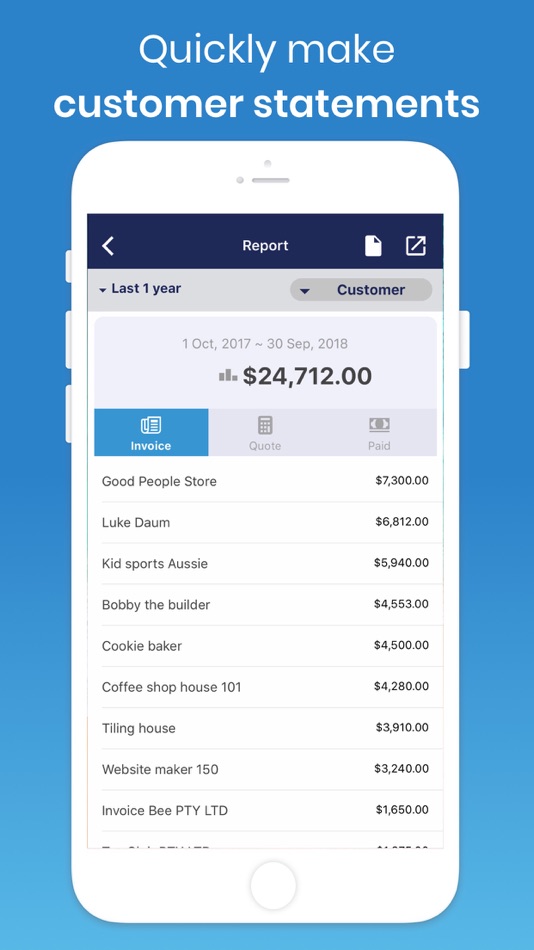 #8. Invoice Maker & Estimate App (iOS) 由: Bookipi Pty Ltd