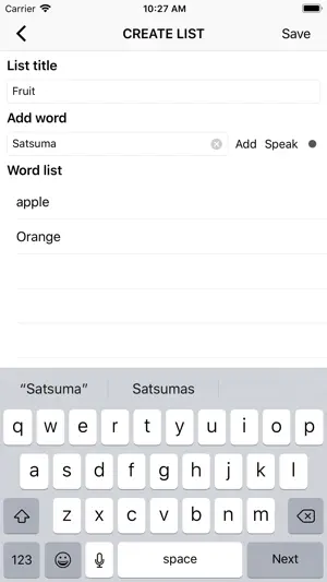 My Spellings screenshot 2
