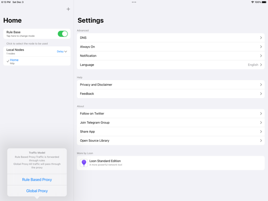 Loon Lite iPad screenshot 4 - Utilities app