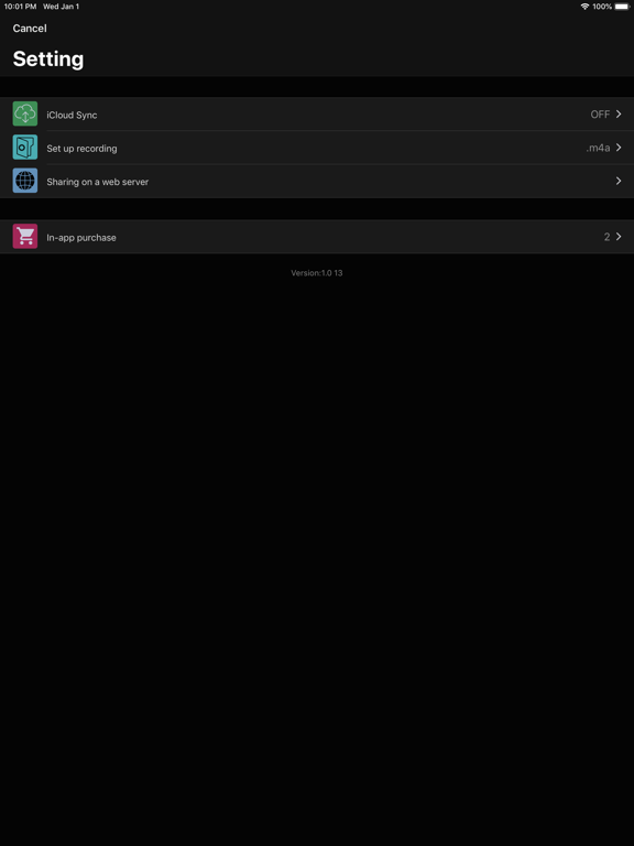 Sound recording recorder iPad screenshot 6 - Utilities app