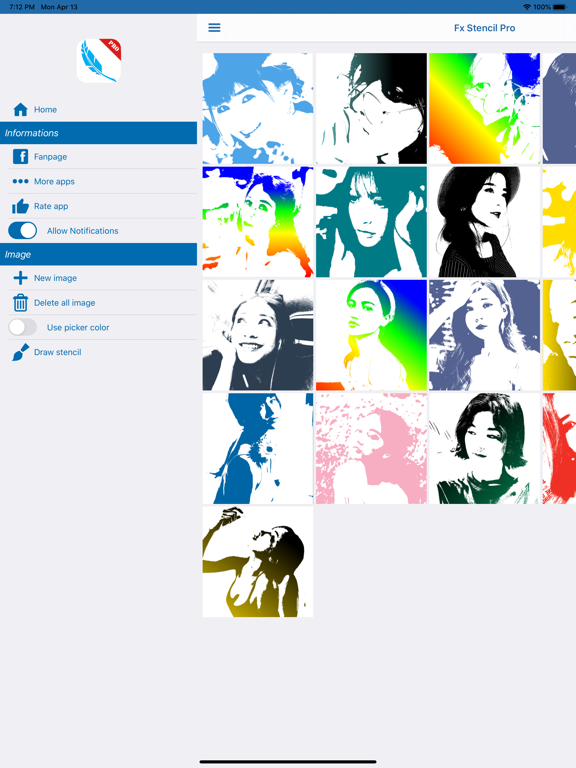Fx Stencil Pro iPad screenshot 4 - Photo & Video app