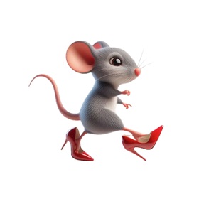 High Heel Mouse Stickers