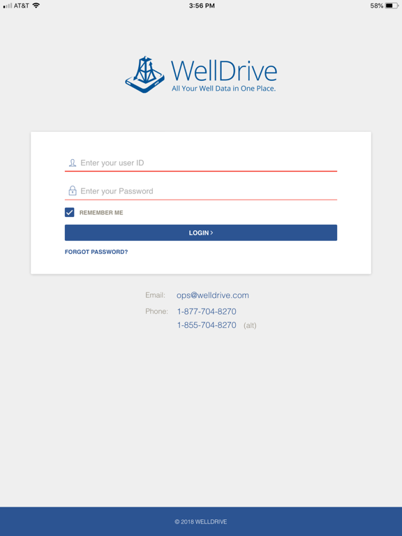WellDrive iPad screenshot 1 - Business app