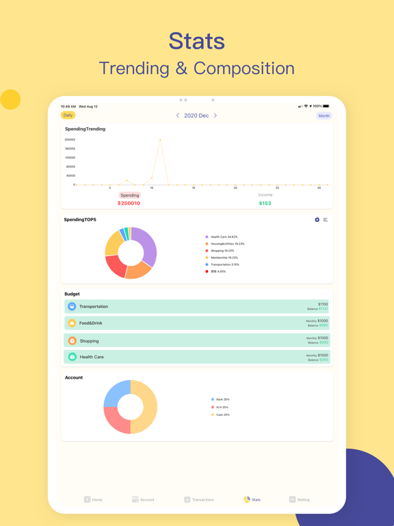 Screenshot #6 pour Budget Planner: Money Gestion