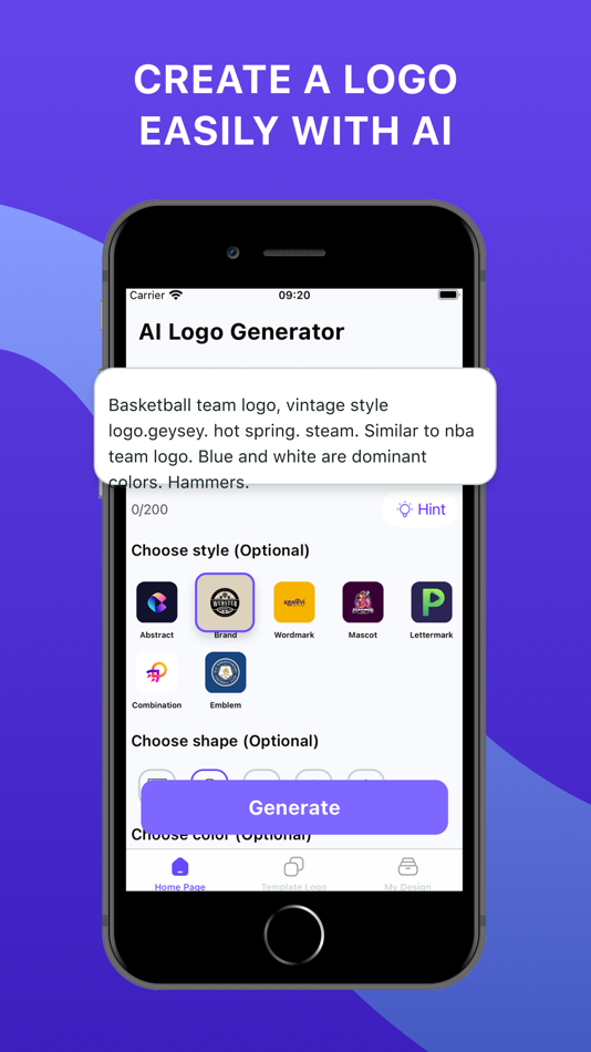 #2. AI Logo Generator Brand Maker (iOS) 由: Ha Vu Thi