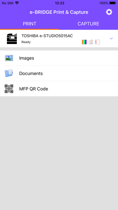 Screenshot 1 of e-BRIDGE Print & Capture App