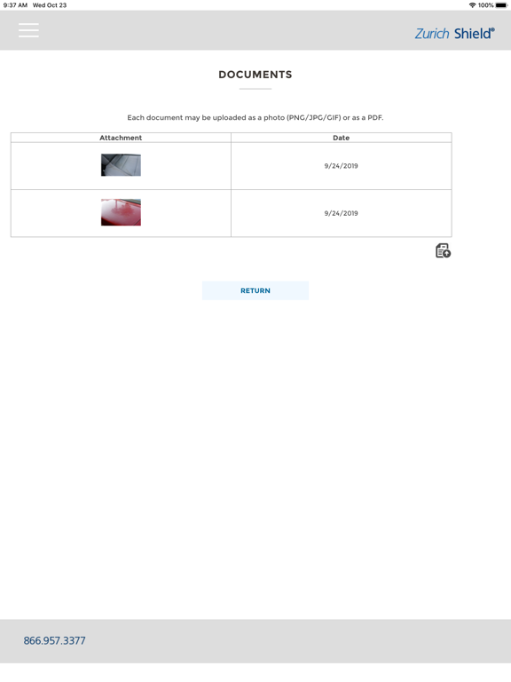 Zurich Shield iPad screenshot 3 - Business app