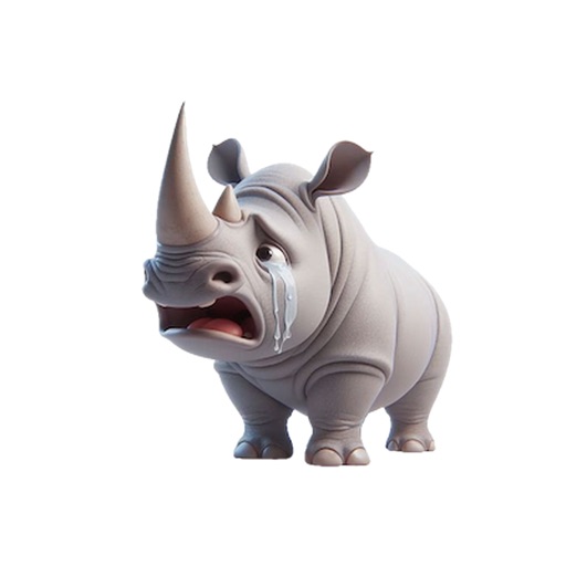 Sad Rhino Stickers