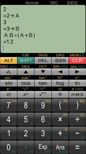 Panecal Scientific Calculator iPhone Ekran Görüntüsü 3