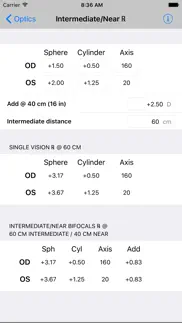 optics clinical calculator iphone resimleri 3