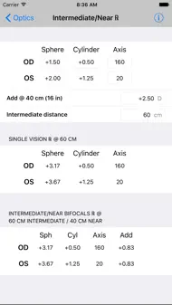 Optics Clinical Calculator iphone bilder 2