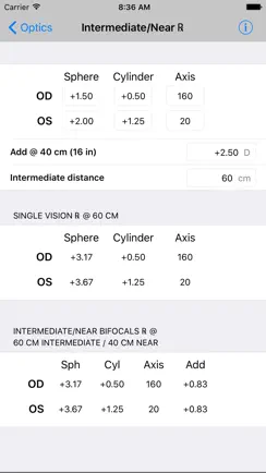Optics Clinical Calculator iPhone image 3