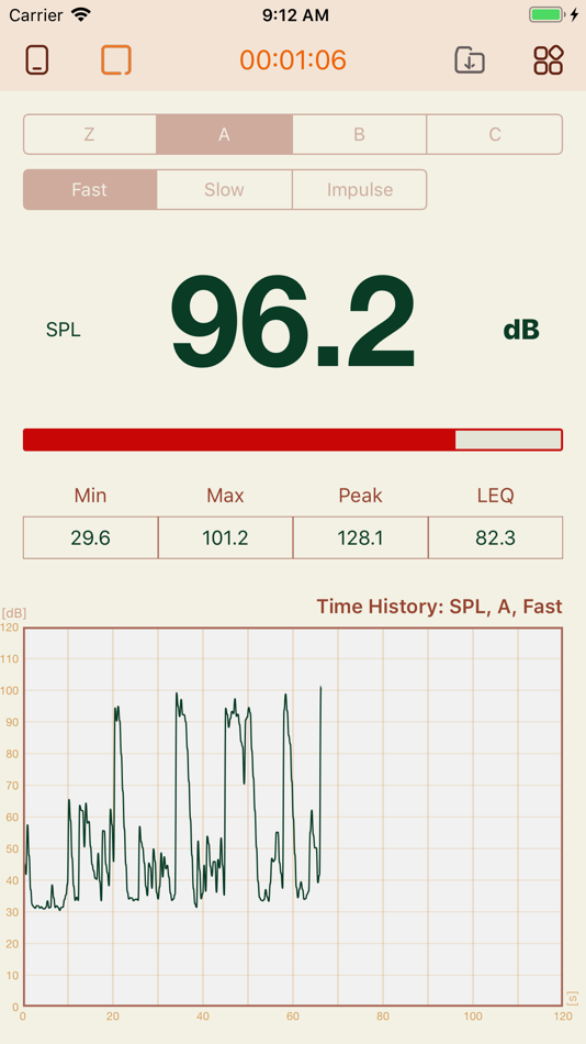 #2. NoiseLab-Lite:Noise Meter,SLM (iOS) Podle: ZKXY Technology Co., Ltd