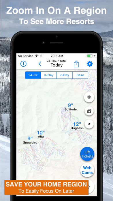 US Snow Map & Webcams Screenshot