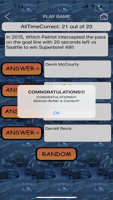 Trivia for NE Patriots Fans Screenshot