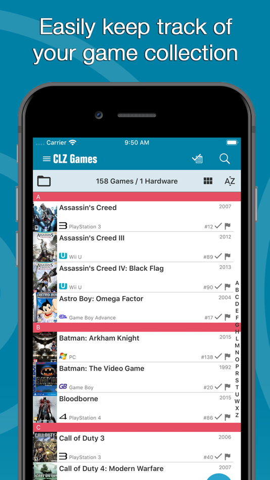 #1. CLZ Games: collection database (iOS) 由: CLZ