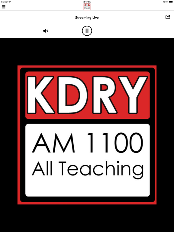 KDRY Christian Radio iPad screenshot 1 - Lifestyle app