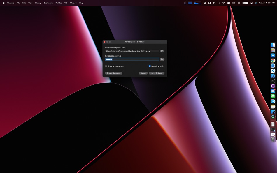 #3. My Keepass - Menubar Passwords (macOS) By: Cacira, Inc