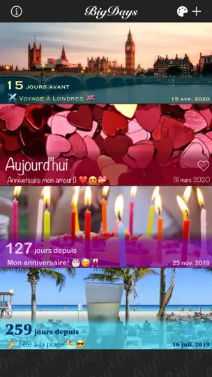Capture d'écran de Big Days - Compte à Rebours sur iPhone 1