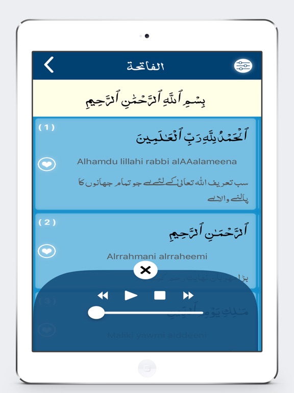Quran Kareem with Translation iPad screenshot 6 - Book app