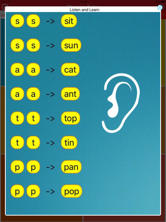 Phonics Tutor 5 iPad screenshot