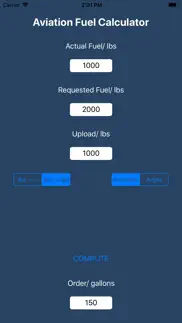 aviation fuel calculator iPhone Captures Décran 2