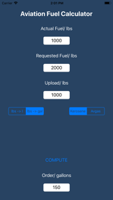 Aviation Fuel Calculator screenshot