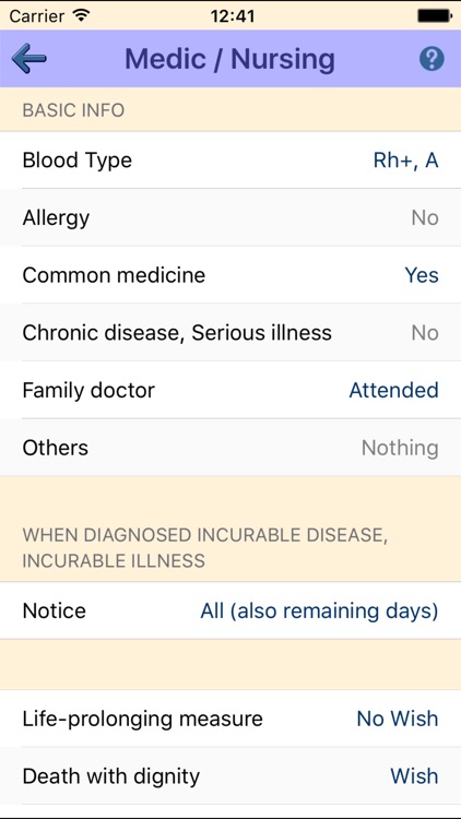 Advance healthcare directive