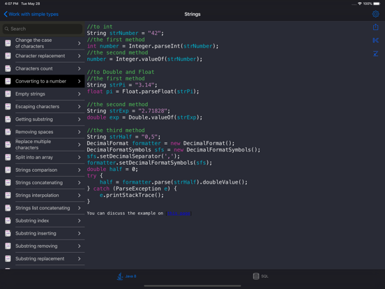 Java Recipes iPad screenshot 8 - Developer Tools app