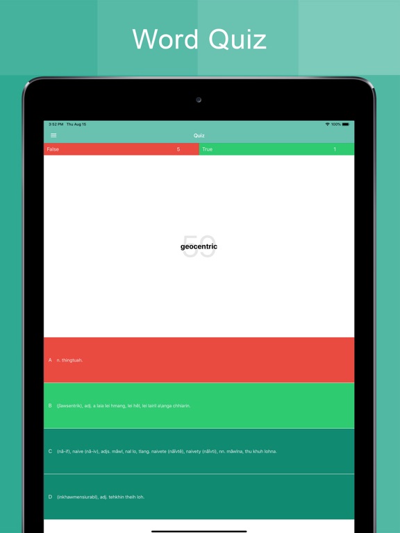 Mizo Dictionary Offline iPad screenshot 4 - Education app