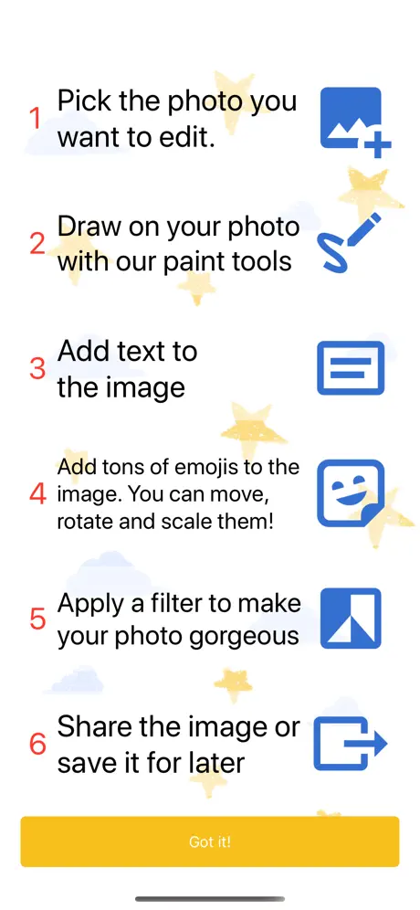 Draw on Photos & Add Stickers