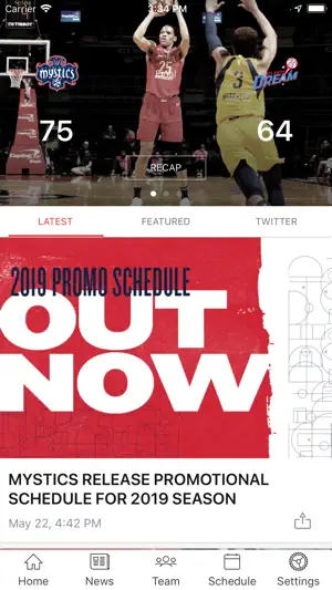 Washington Mystics Mobile screenshot 1