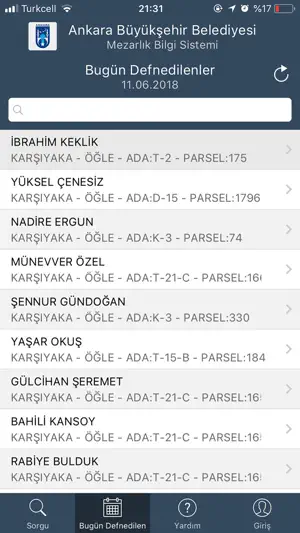 ABB Mezarlık Bilgi Sistemi screenshot 2