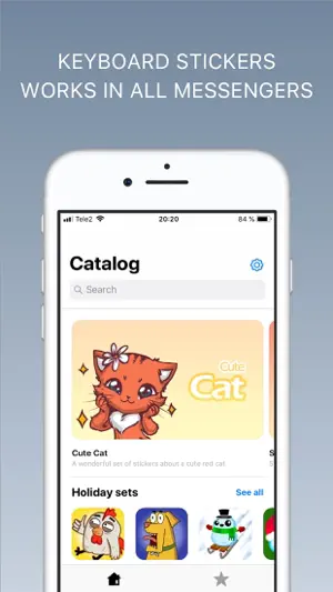 Sticker sets - Emoji keyboard screenshot 1