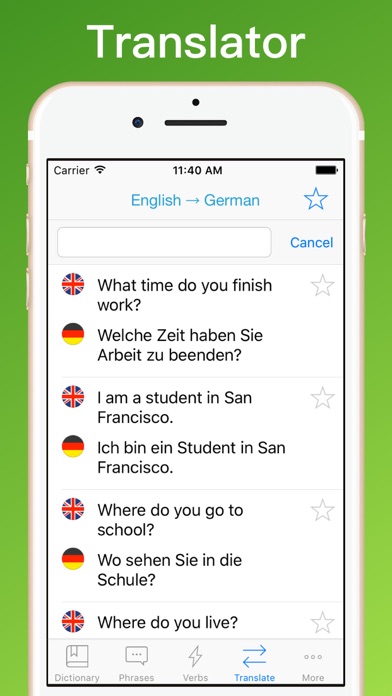 German Dictionary + © のスクリーンショット