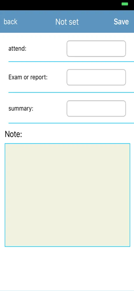 Timetable for making notes