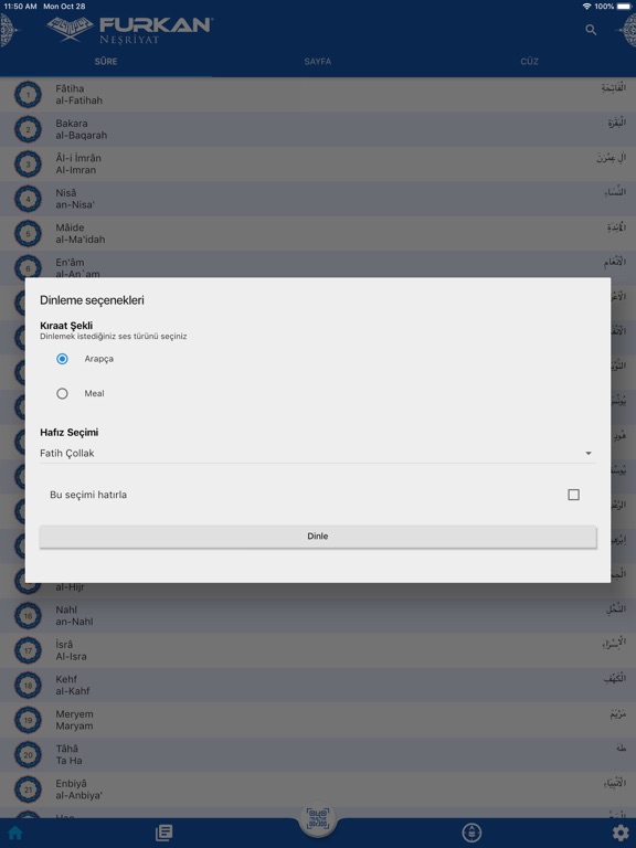 Screenshot #6 pour Sesli Kuran : Audio Quran