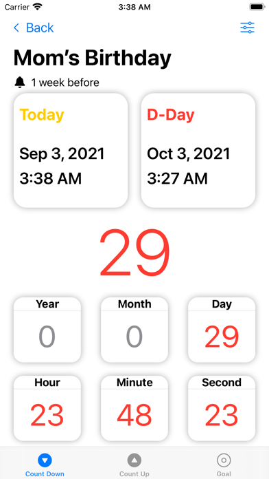Screenshot #1 pour Day Counter : Count Down & Up